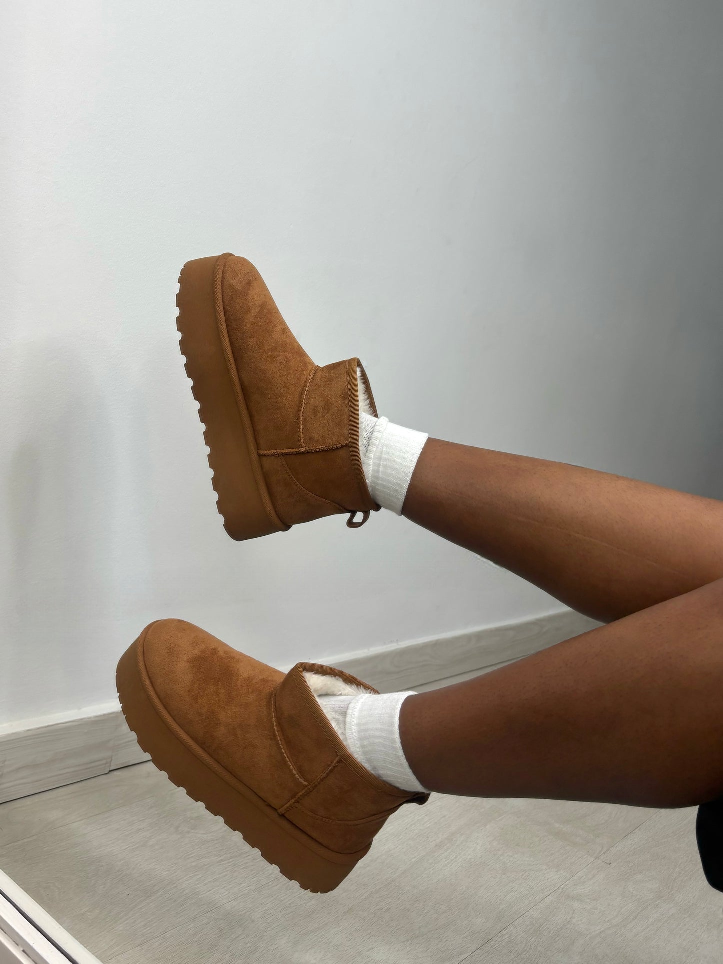 Botín Peluche marrón