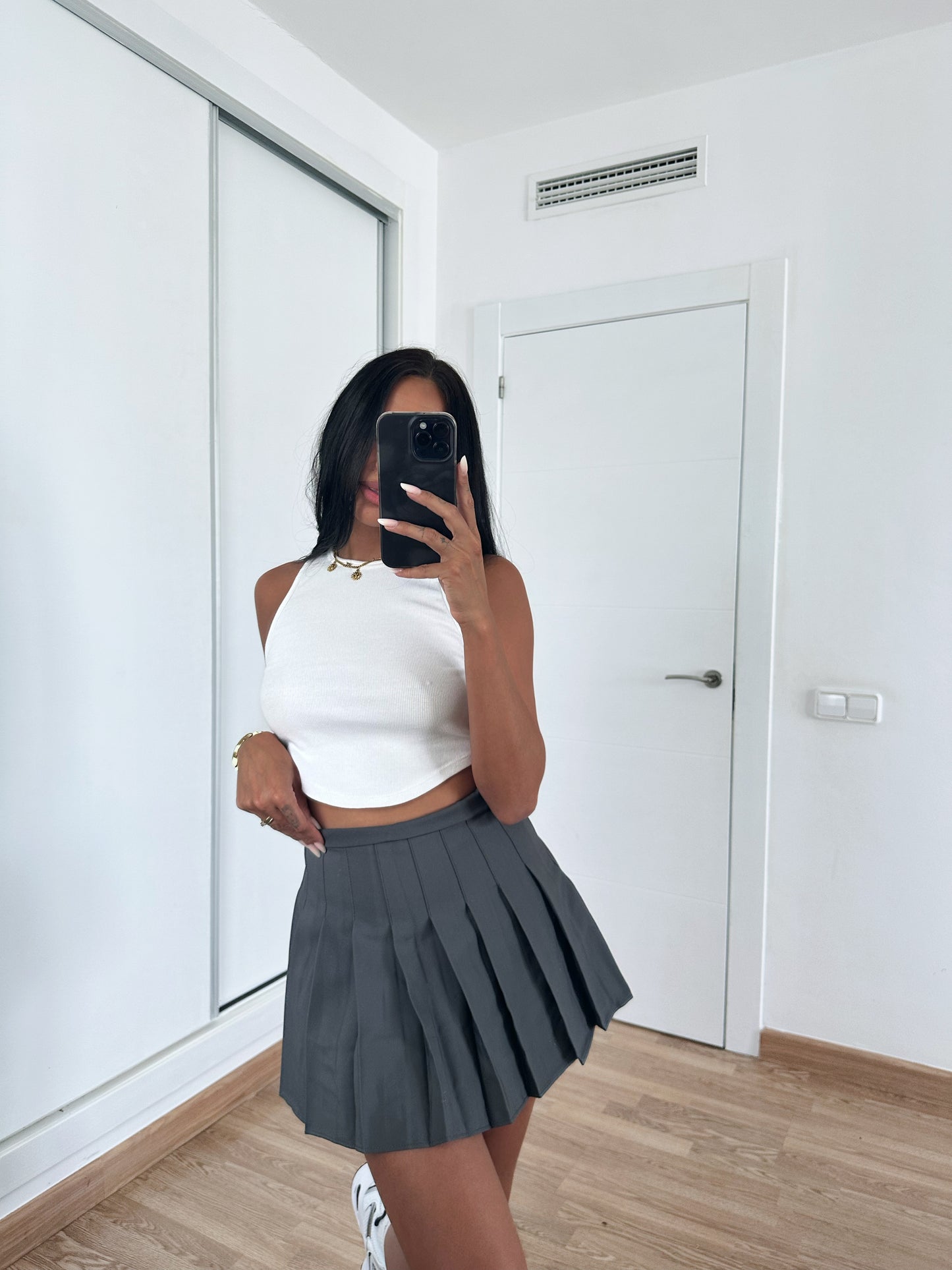 Falda pantalón plisada