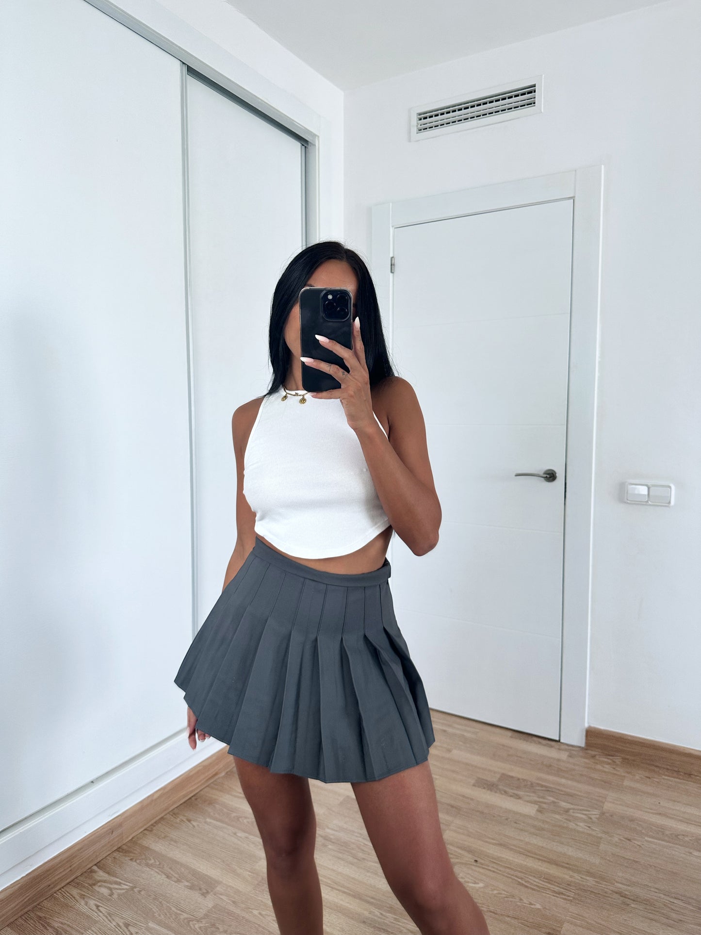 Falda pantalón plisada