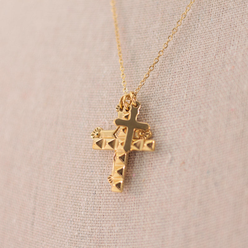 TRIPLE CROSS NECKLACE