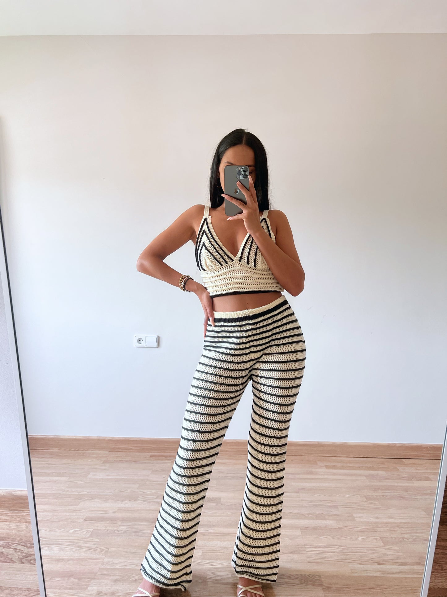 Conjunto rayas de punto