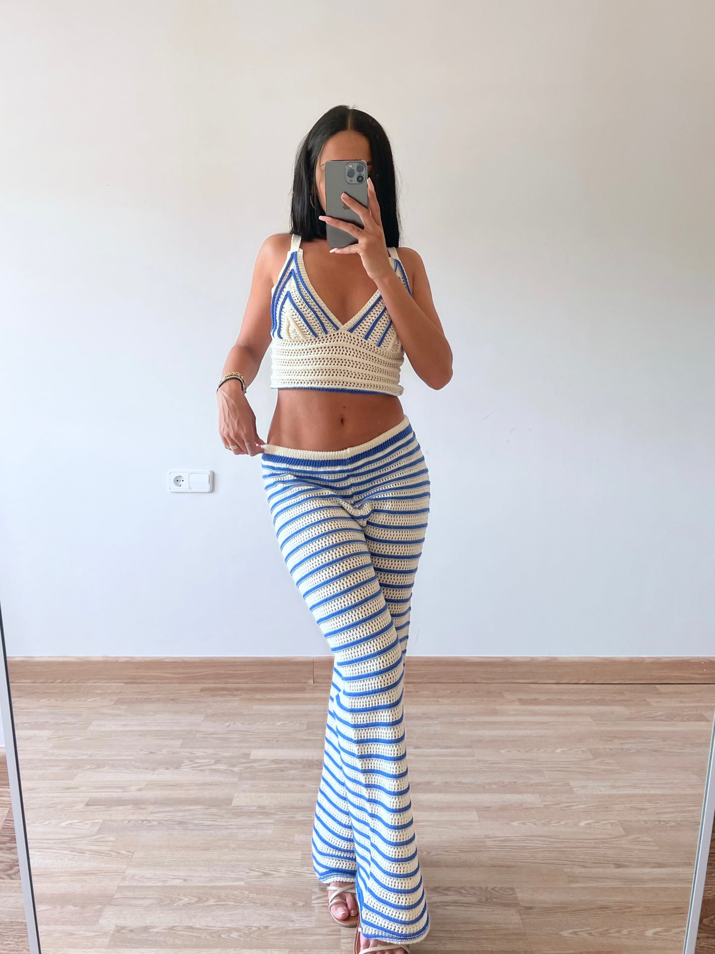Conjunto rayas de punto