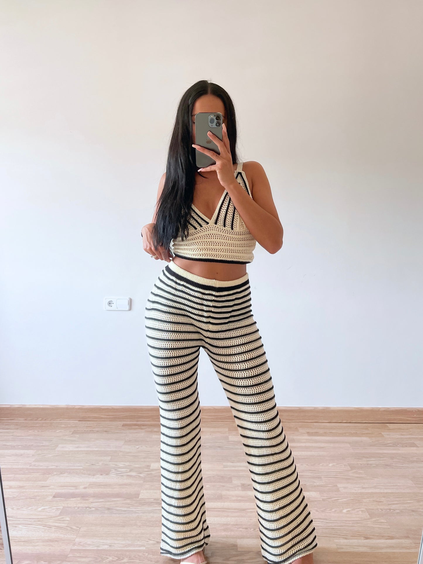 Conjunto rayas de punto