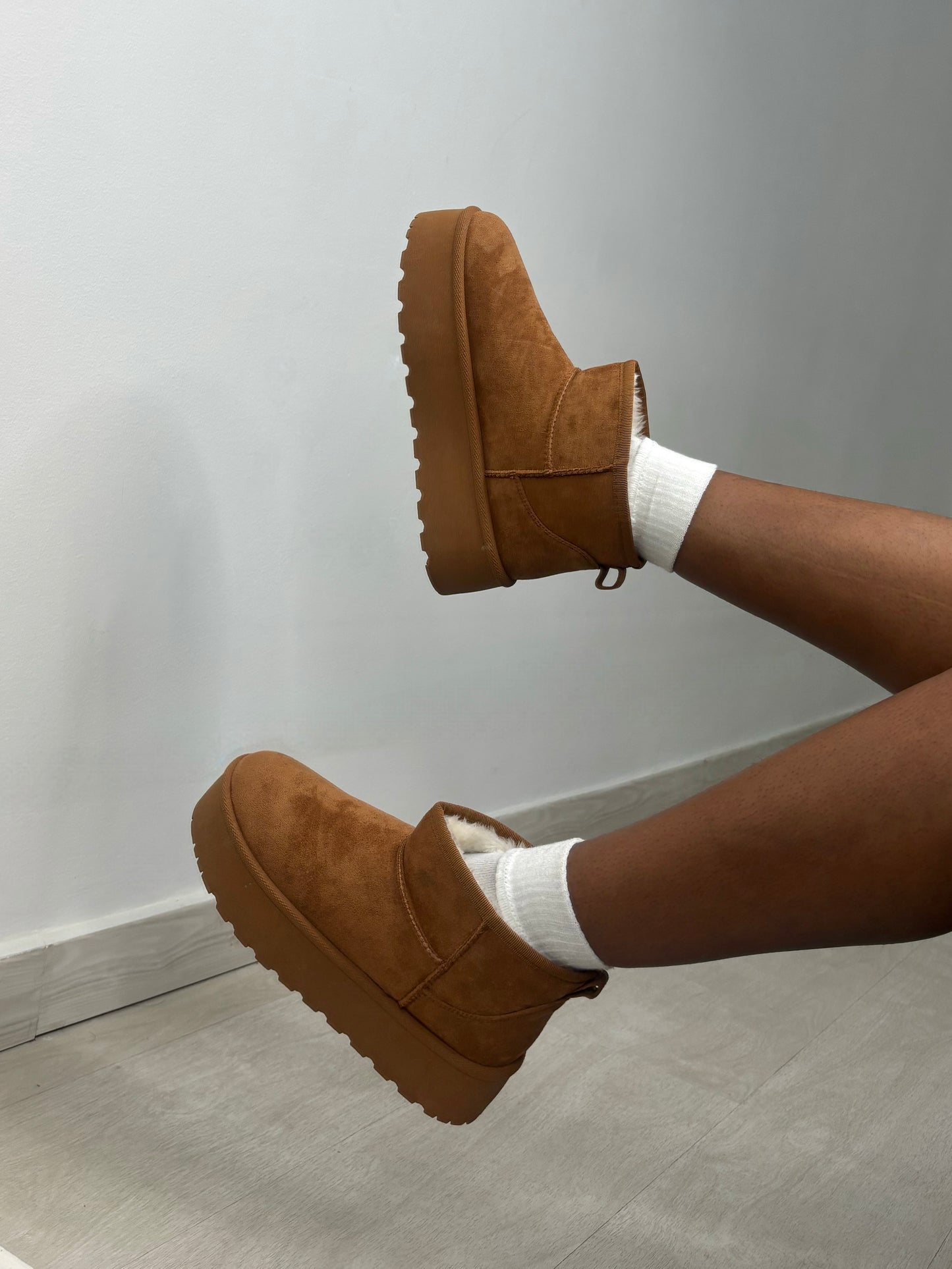 Botín Peluche marrón