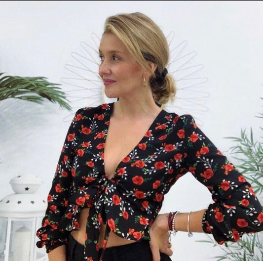 Blusa rosas