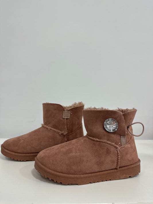 Bota peluche rosa